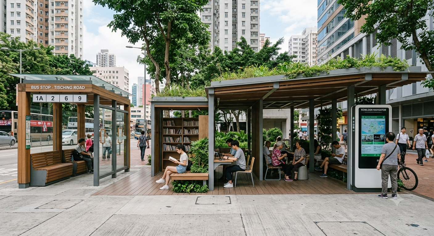 Pointi micro space in a green urban setting