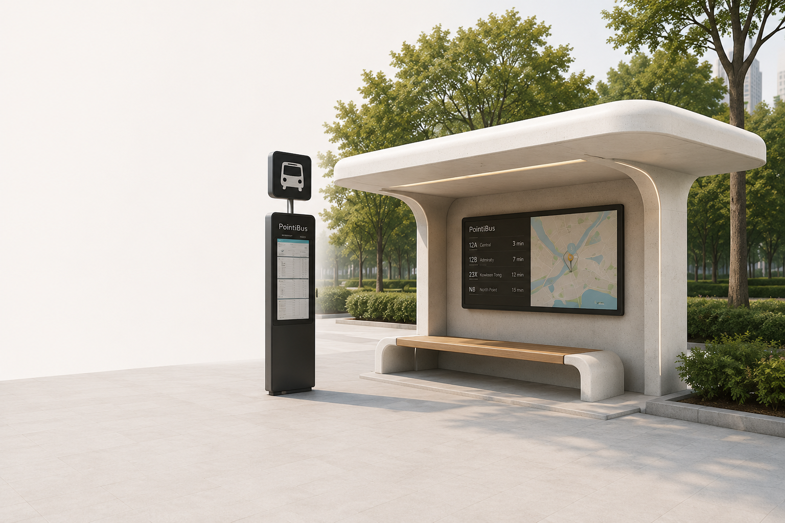 PointiBus smart bus stop